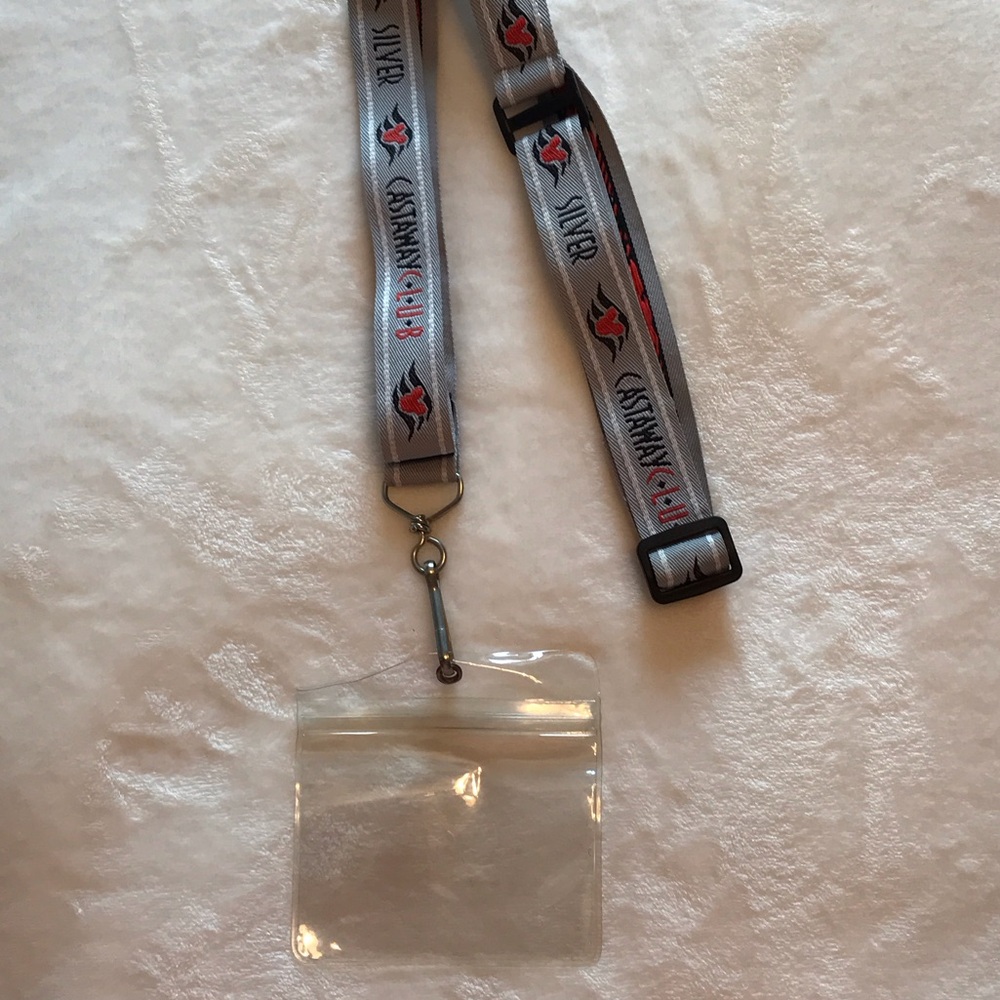 Silver Disney Castaway Club Lanyard